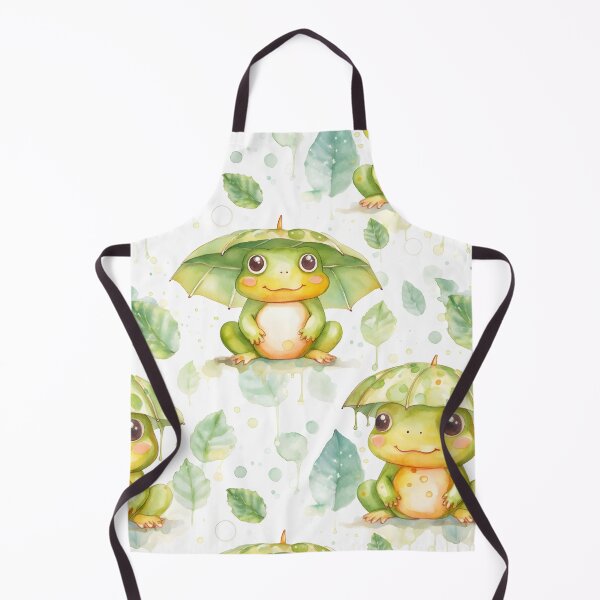 Item preview, Watercolor Cute Frog Seamless Pattern: Artistic Wildlife Design designed and sold by EnchantedPixel3.