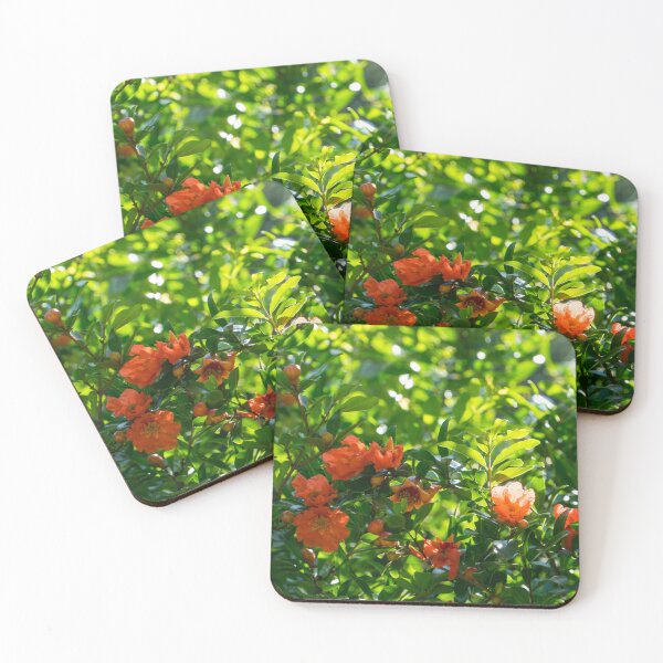 Item preview, Verdant Tree Crown with Sunlit Pomegranate Blooms designed and sold by Georgia Mizuleva.