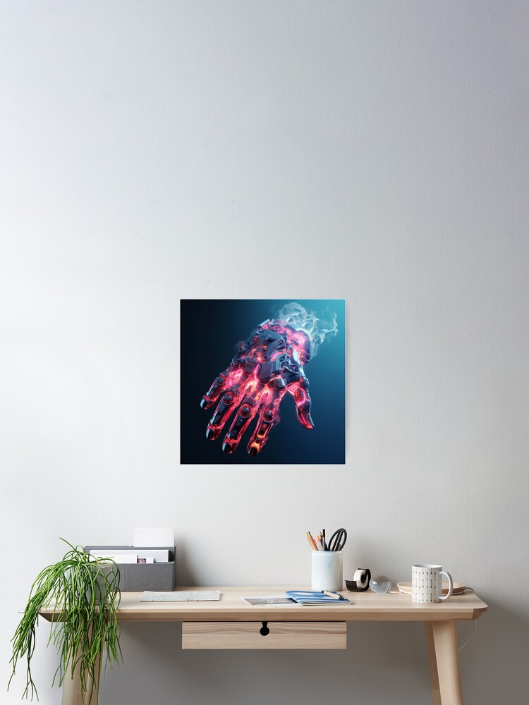 Thumbnail 2 von 3, Poster, latest artwork on cybernetic steel chrome plated neon concrete designt und verkauft von Davidnh8.