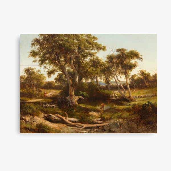 Sheep Wash in the Western District by Louis Buvelot Canvas Print