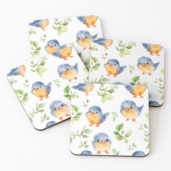Item preview, Charming Bird: A Watercolor Seamless Pattern designed and sold by EnchantedPixel3.