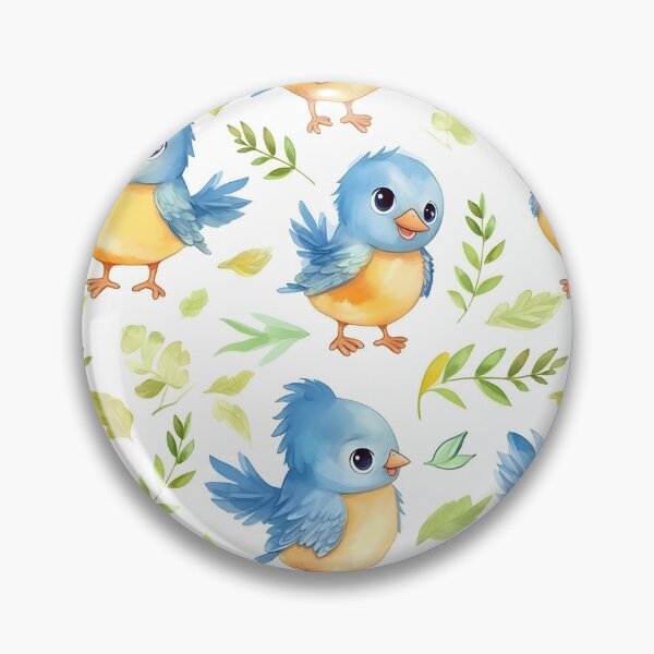 Item preview, Charming Bird: A Watercolor Seamless Pattern designed and sold by EnchantedPixel3.