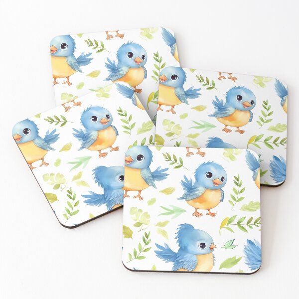 Item preview, Charming Bird: A Watercolor Seamless Pattern designed and sold by EnchantedPixel3.