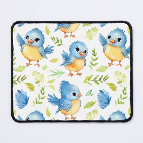 Item preview, Charming Bird: A Watercolor Seamless Pattern designed and sold by EnchantedPixel3.