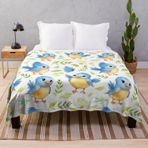 Item preview, Charming Bird: A Watercolor Seamless Pattern designed and sold by EnchantedPixel3.