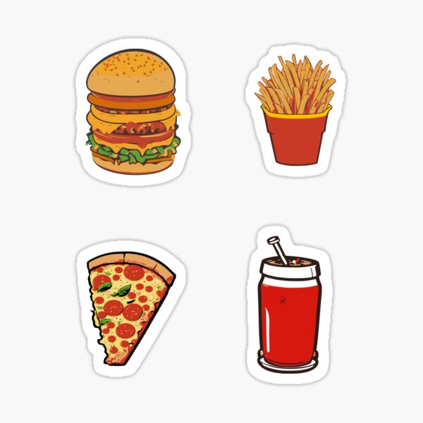 Fast Food Combo Stickers for Sale