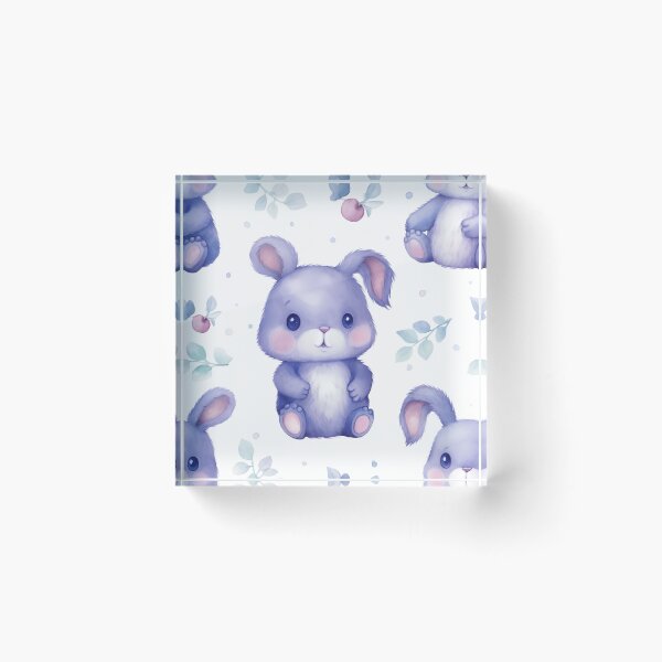 Item preview, Enchanting Bunny: A Cute Watercolor Seamless Pattern designed and sold by EnchantedPixel3.