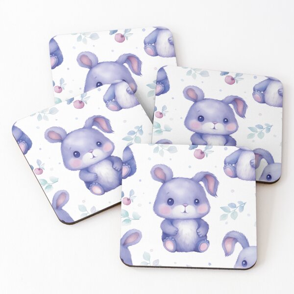 Item preview, Enchanting Bunny: A Cute Watercolor Seamless Pattern designed and sold by EnchantedPixel3.