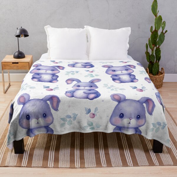 Item preview, Enchanting Bunny: A Cute Watercolor Seamless Pattern designed and sold by EnchantedPixel3.