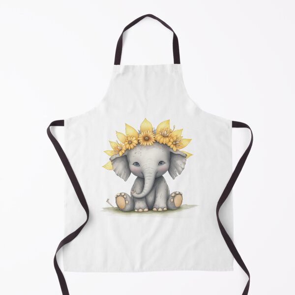 Item preview, Sunflower Baby Elephant designed and sold by PreciousPaperie.