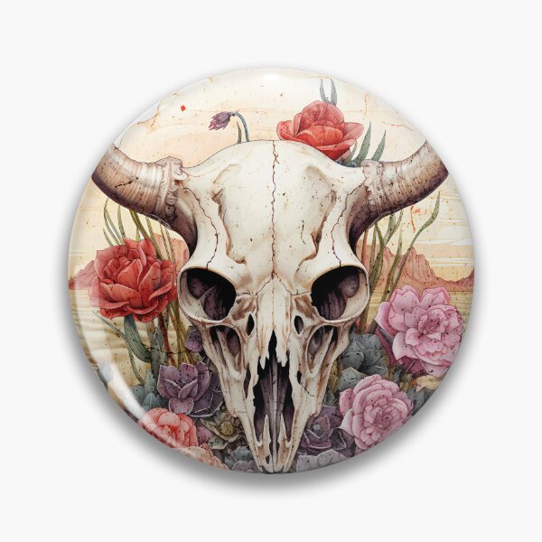 Item preview, Awaken The Infernal Spirit Within Cow Skull In The Desert designed and sold by leslieuresti.