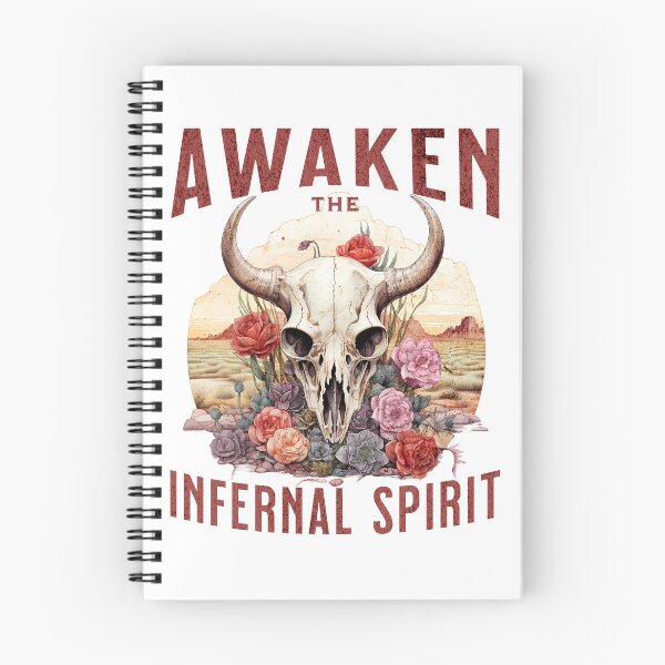 Item preview, Awaken The Infernal Spirit Within Cow Skull In The Desert designed and sold by leslieuresti.