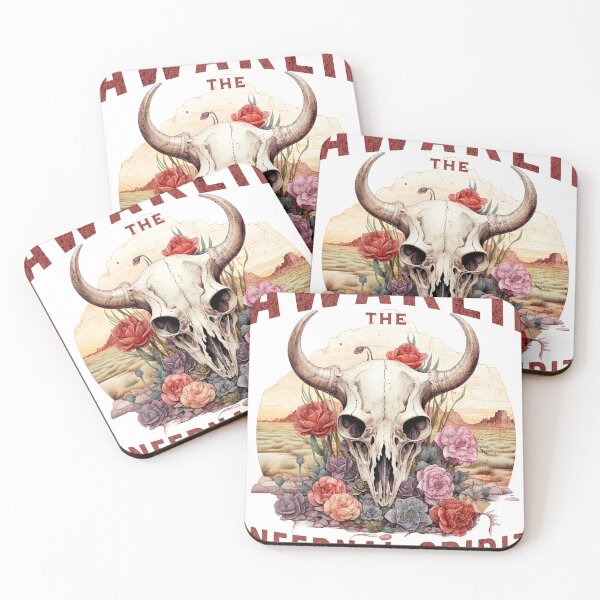 Item preview, Awaken The Infernal Spirit Within Cow Skull In The Desert designed and sold by leslieuresti.