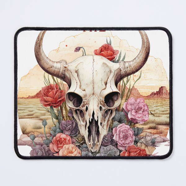 Item preview, Awaken The Infernal Spirit Within Cow Skull In The Desert designed and sold by leslieuresti.
