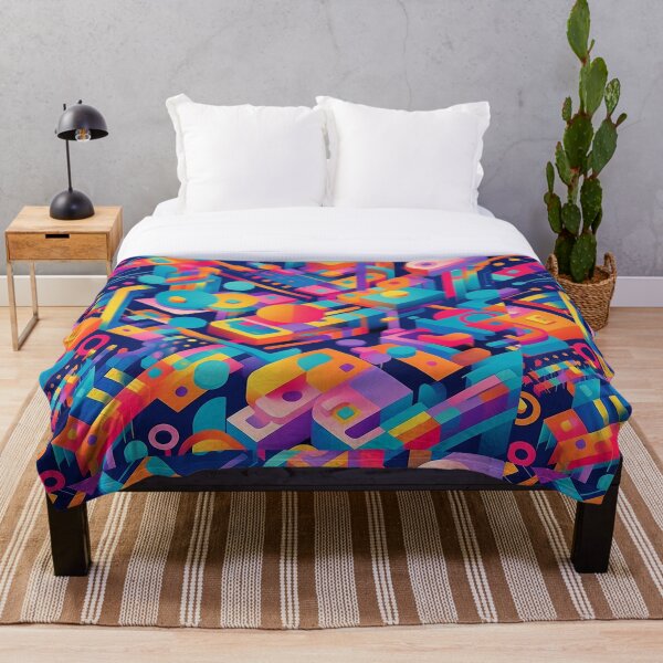 Item preview, Vibrant Abstract Art Tile | Colorful Circles and Squares Design designed and sold by Victornewyork.