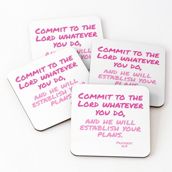 Item preview, Commit your work to the Lord, Pink designed and sold by Miles-and-Daisy.