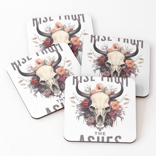 Item preview, Cow Skull Watch Me Rise from the Ashes designed and sold by leslieuresti.