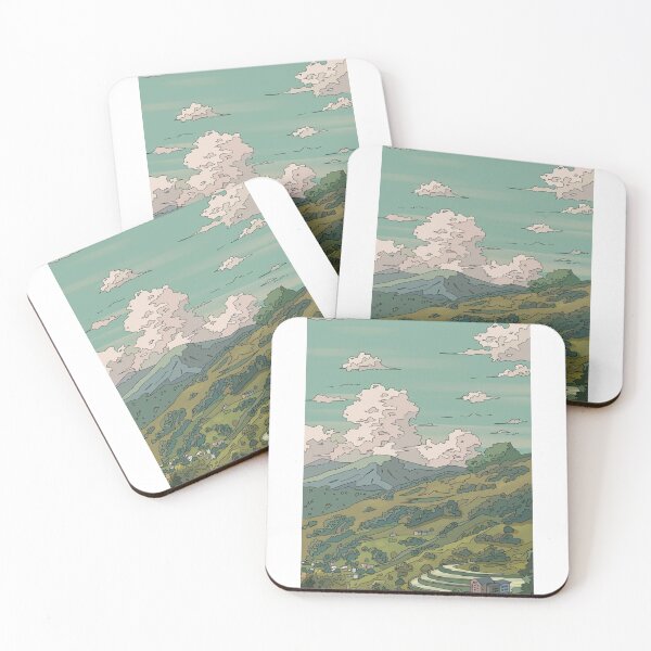 Item preview, Anime Dreams: Clean Sky and Green Landscape designed and sold by Inkonicc.
