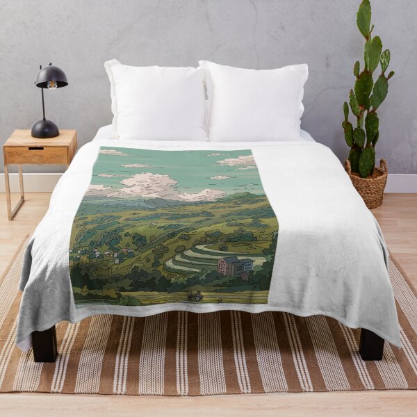 Item preview, Anime Dreams: Clean Sky and Green Landscape designed and sold by Inkonicc.