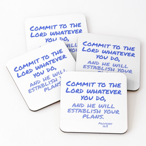 Item preview, Commit your work to the Lord, Blue designed and sold by Miles-and-Daisy.