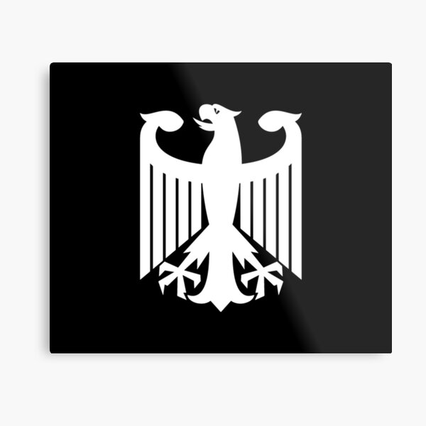 "German Eagle Emblem | White" Metal Print by Oliveirallan | Redbubble