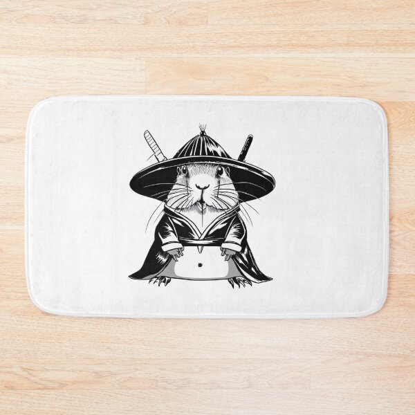 Item preview, Samurai groundhog with war wounds painted in black and white designed and sold by GroundhogMs.