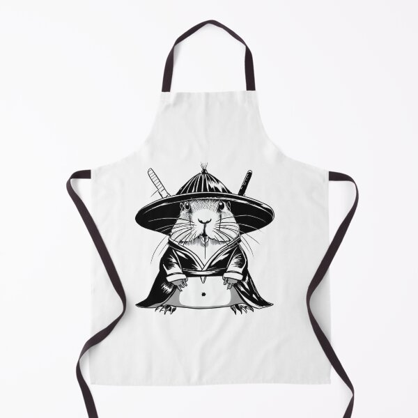 Item preview, Samurai groundhog with war wounds painted in black and white designed and sold by GroundhogMs.