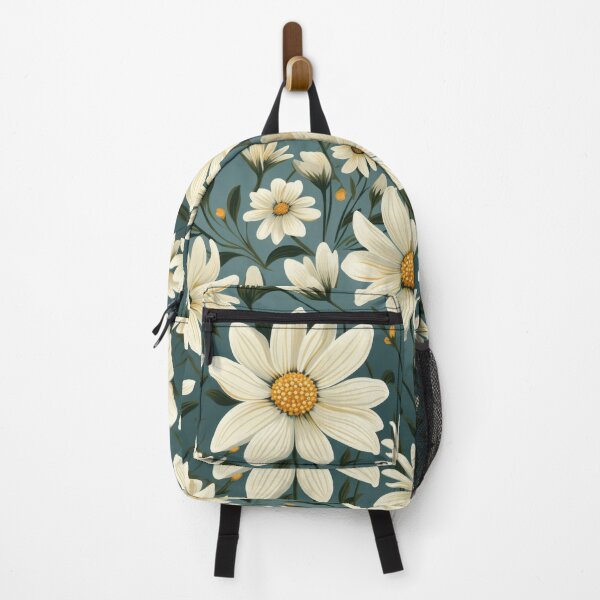 Item preview, White Daisies on Dark Cyanish Background designed and sold by LilyBell6.