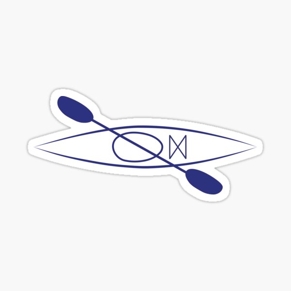 Blue Kayak Sticker