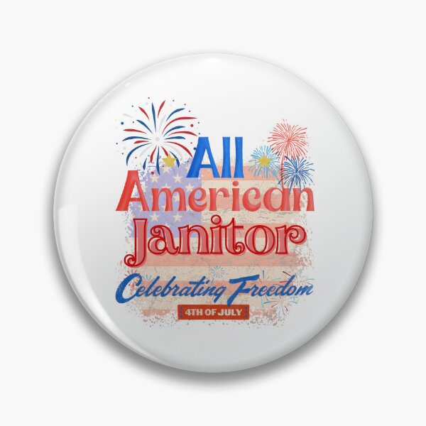 Artikelvorschau, 4th Of July, All American Janitor Celebrating Freedom, July 4th Janitor, Independence Day Gifts for Janitors, Independence Day entworfen und verkauft von ShopULove.