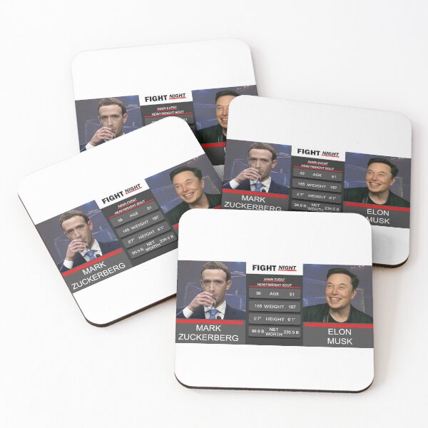 Item preview, Musk Vs Zuckerberg Cage Fight designed and sold by LightningJelly.