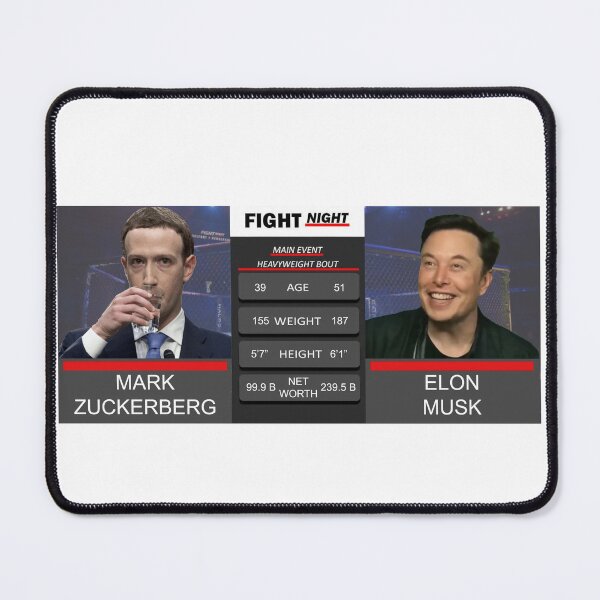 Item preview, Musk Vs Zuckerberg Cage Fight designed and sold by LightningJelly.
