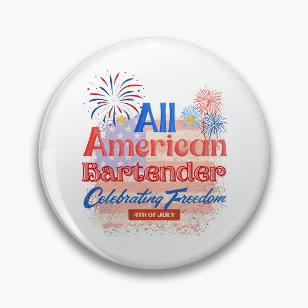 Item preview, 4th Of July, All American Bartender Celebrating Freedom, July 4th Bartender, Independence Day Gifts for Bartenders designed and sold by ShopULove.