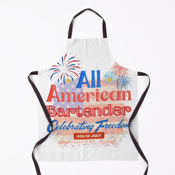 Item preview, 4th Of July, All American Bartender Celebrating Freedom, July 4th Bartender, Independence Day Gifts for Bartenders designed and sold by ShopULove.
