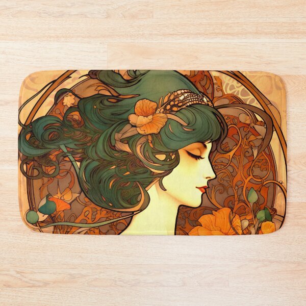 Item preview, Alphonse Mucha Inspired Art Nouveau Peacock Lady designed and sold by entwithanaxe.