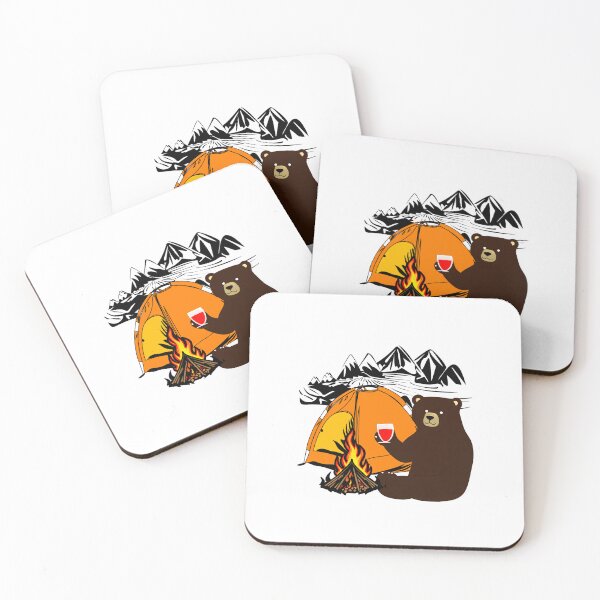 Item preview, Camp drinking bear in adventure designed and sold by Be-Adventurous.