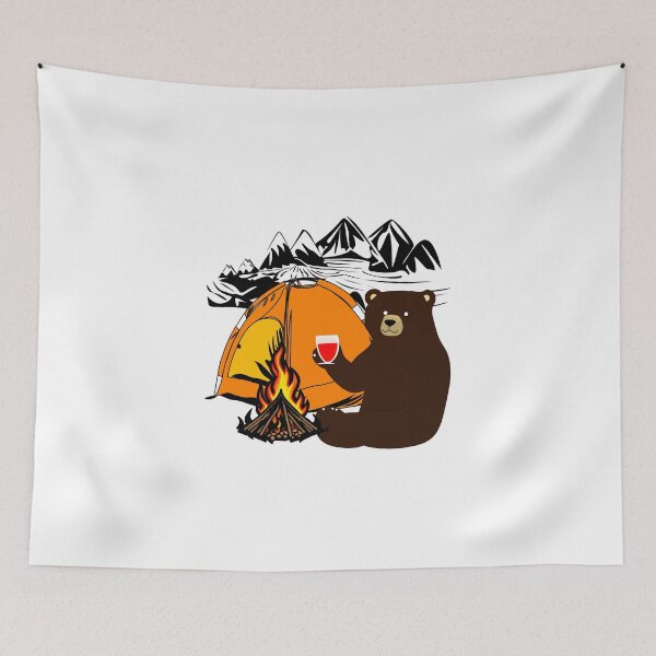 Item preview, Camp drinking bear in adventure designed and sold by Be-Adventurous.