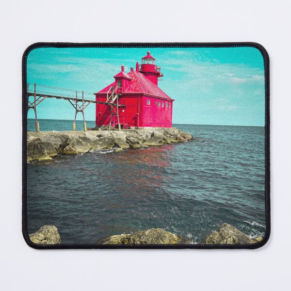 Item preview, North Pierhead Lighthouse - Pink! designed and sold by Redrazzle.