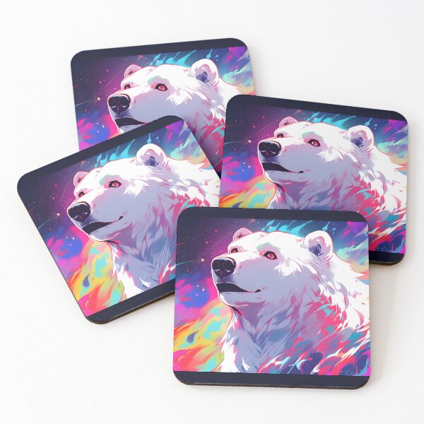 Item preview, Starry Frost: Galactic Polar Bear Artwork designed and sold by Cosmic-Canvases.