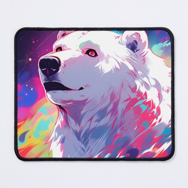 Item preview, Starry Frost: Galactic Polar Bear Artwork designed and sold by Cosmic-Canvases.
