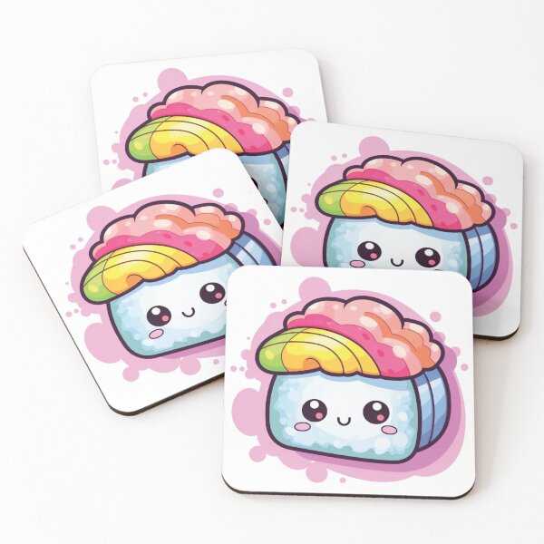 Artikelvorschau, Adorable Kawaii Sushi | Cute Food Illustration | Whimsical Japanese Delights entworfen und verkauft von PopPopGfx.