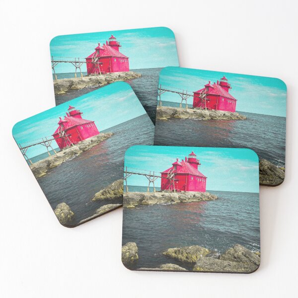 Item preview, North Pierhead Lighthouse - Pink! designed and sold by Redrazzle.