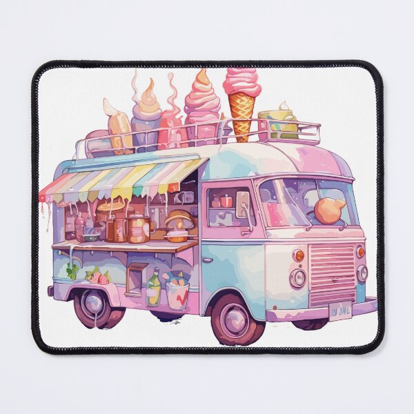 Item preview, Vintage-style ice cream truck designed and sold by PaletPatisserie.