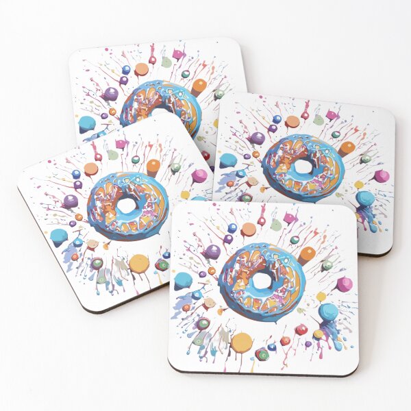 Item preview, Doughnut watercolor painting  designed and sold by PaletPatisserie.
