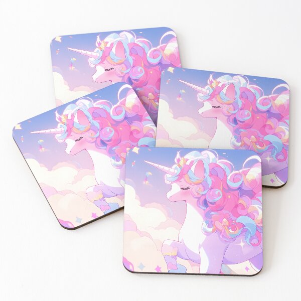 Item preview, Pastel Dreams: Pink Unicorn Artwork designed and sold by Cosmic-Canvases.