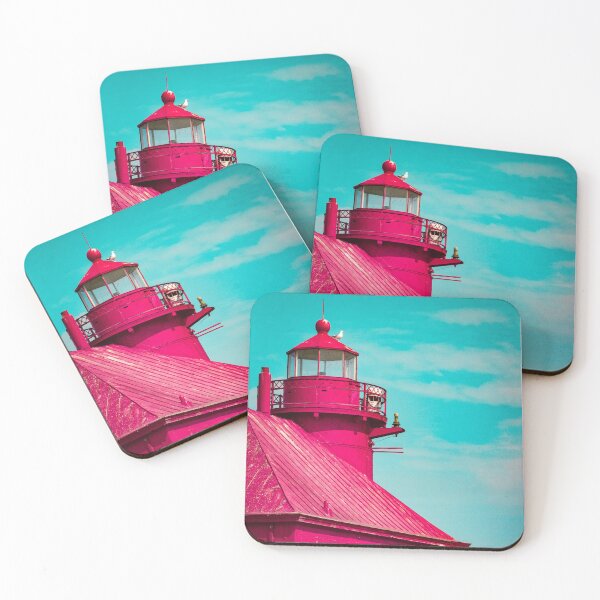 Item preview, North Pierhead Lighthouse  (Zoomed) - Pink! designed and sold by Redrazzle.