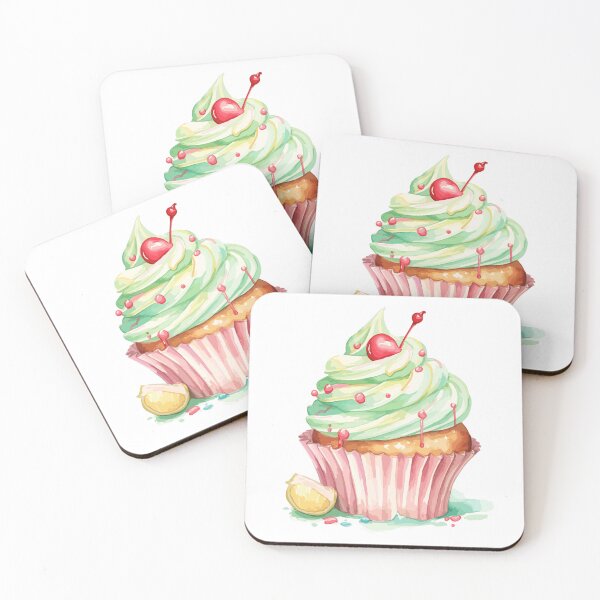Item preview, Cupcake illustration with pastel frosting designed and sold by PaletPatisserie.