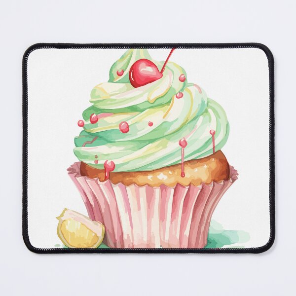 Item preview, Cupcake illustration with pastel frosting designed and sold by PaletPatisserie.