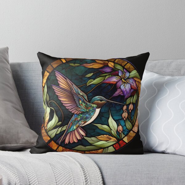 Item preview, Hummingbird Haven with Purple Blooms designed and sold by cece4410.