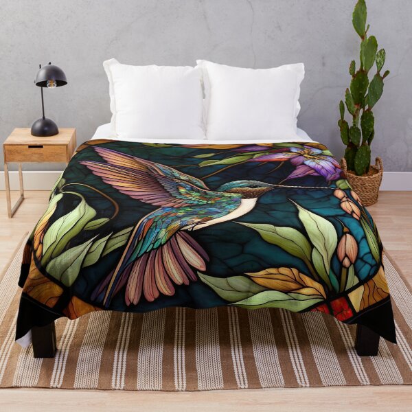 Item preview, Hummingbird Haven with Purple Blooms designed and sold by cece4410.